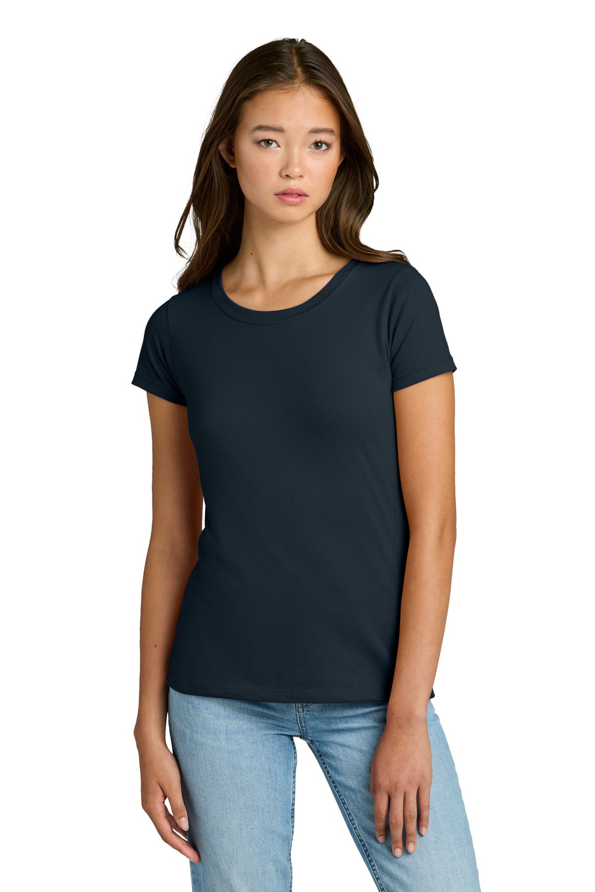 Custom Midnight Navy Women's Ideal Tee NL1510, personalized by SanCanDo Swag in Argyle, TX