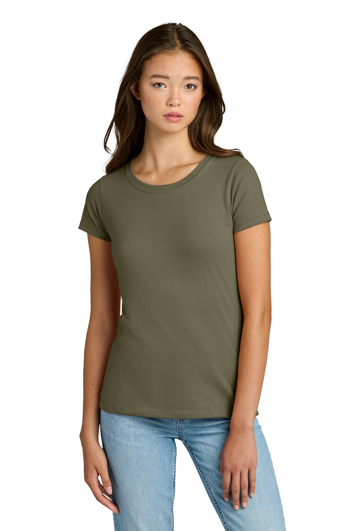 Custom Military Green Women's Ideal Tee NL1510, personalized by SanCanDo Swag in Argyle, TX