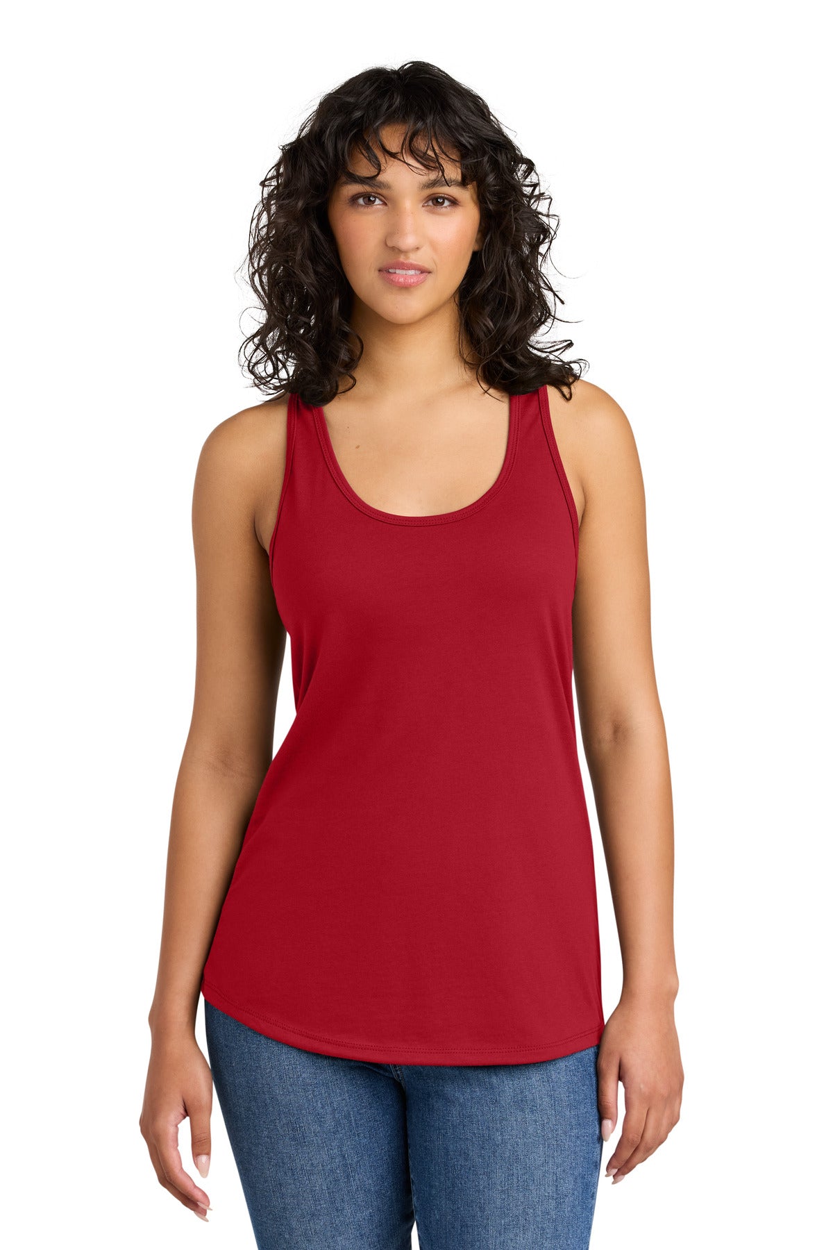 Custom Red Women's Ideal Racerback Tank NL1533, personalized by SanCanDo Swag in Argyle, TX