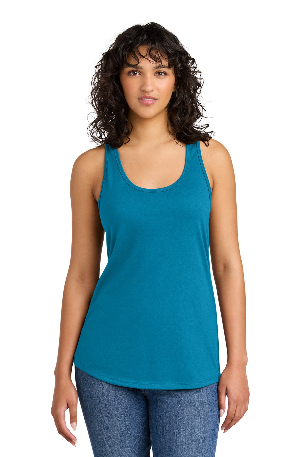 Custom Turquoise Women's Ideal Racerback Tank NL1533, personalized by SanCanDo Swag in Argyle, TX