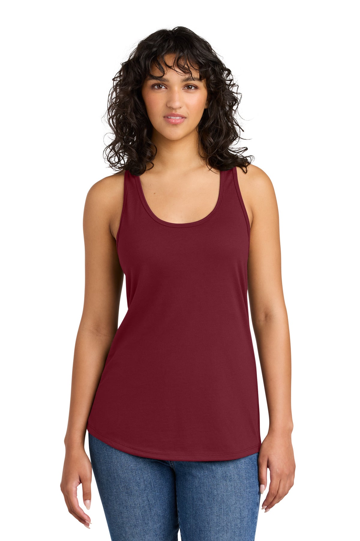Custom Cardinal Women's Ideal Racerback Tank NL1533, personalized by SanCanDo Swag in Argyle, TX