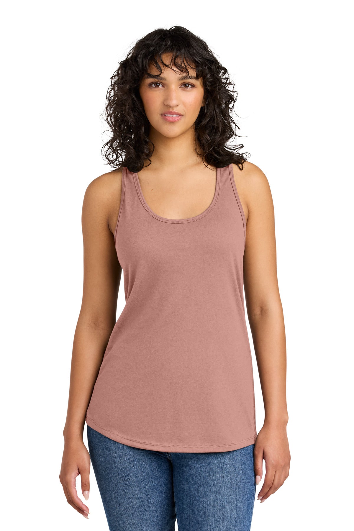 Custom Desert Pink Women's Ideal Racerback Tank NL1533, personalized by SanCanDo Swag in Argyle, TX