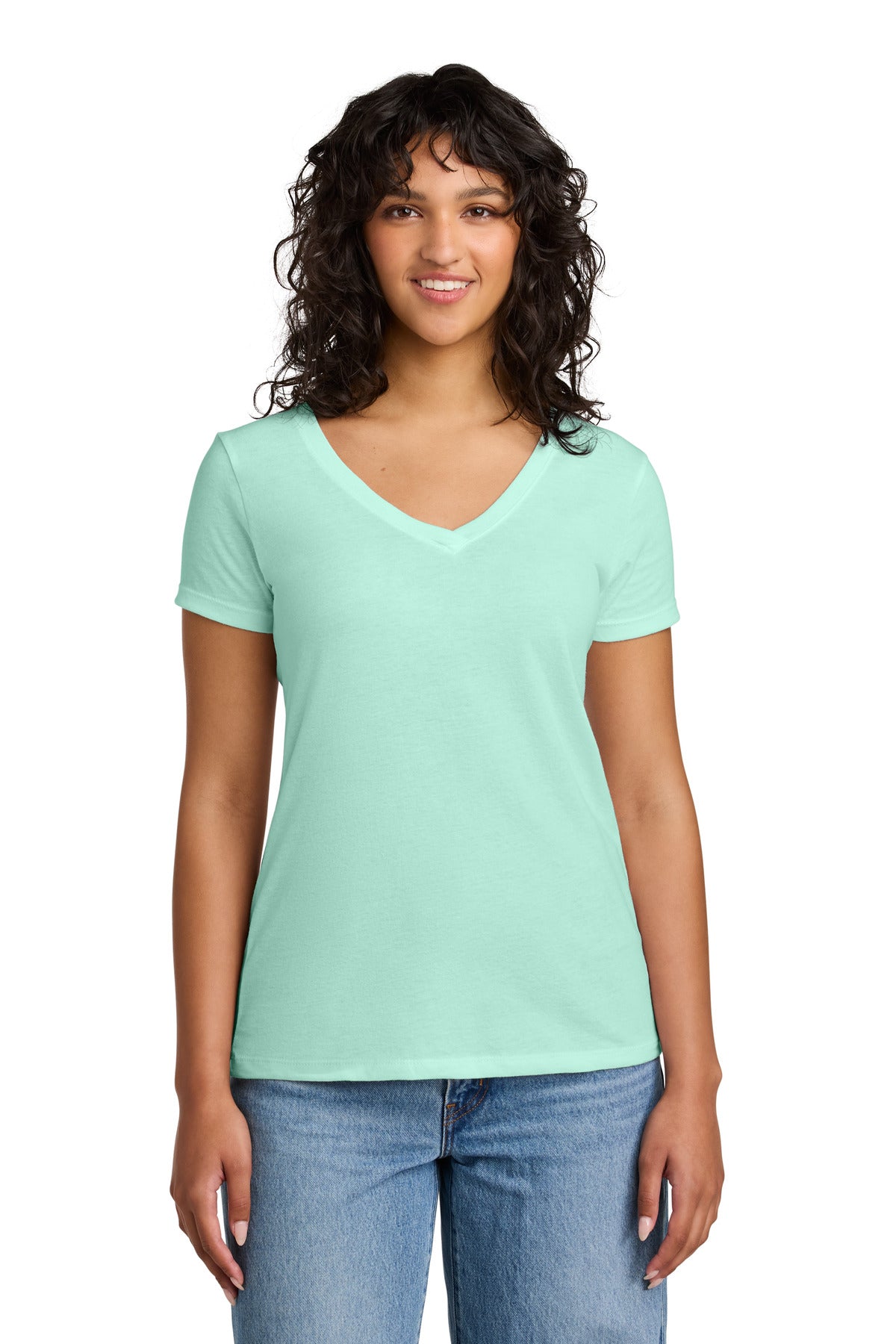 Custom Mint Women's Ideal V-Neck Tee NL1540, personalized by SanCanDo Swag in Argyle, TX