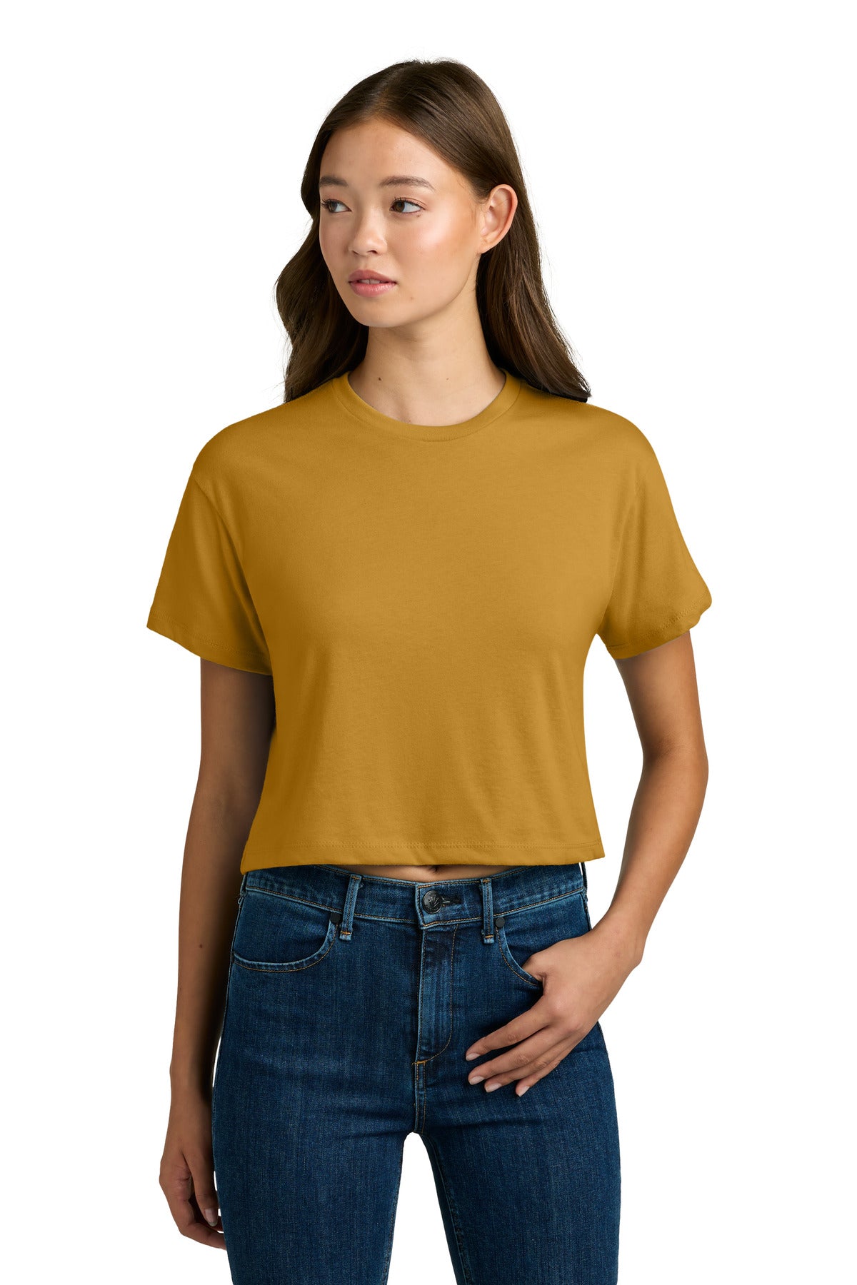 Custom Antique Gold Women's Ideal Crop Top NL1580, personalized by SanCanDo Swag in Argyle, TX