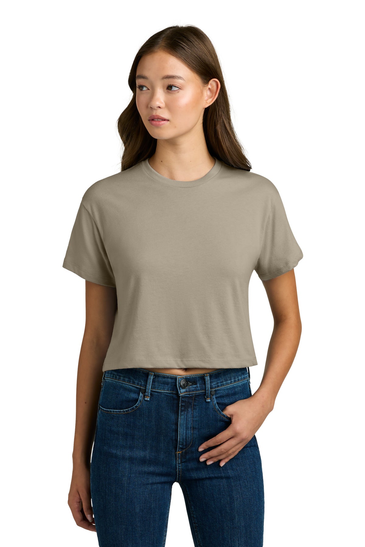 Custom Tan Women's Ideal Crop Top NL1580, personalized by SanCanDo Swag in Argyle, TX