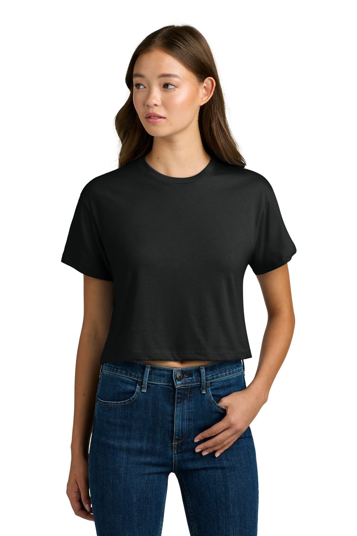 Custom Black Women's Ideal Crop Top NL1580, personalized by SanCanDo Swag in Argyle, TX