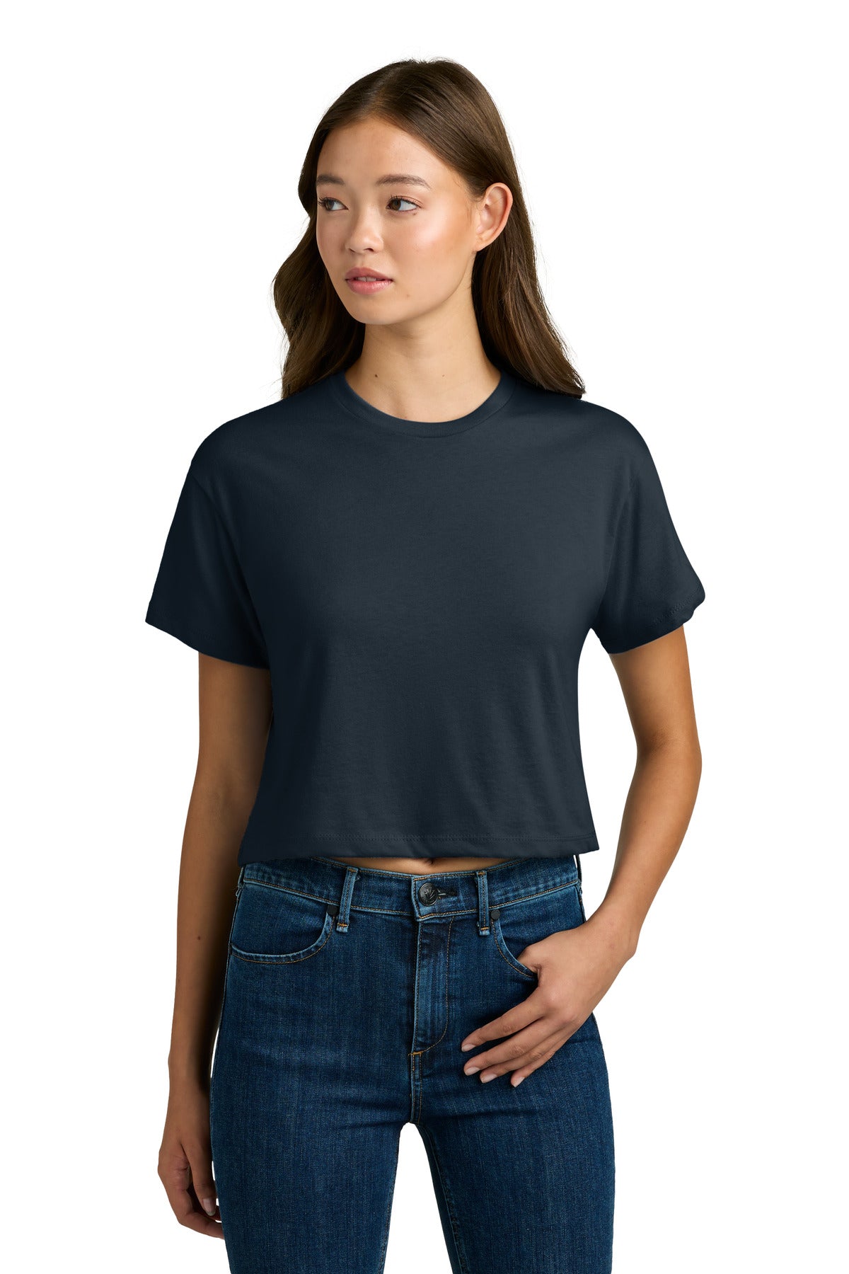 Custom Midnight Navy Women's Ideal Crop Top NL1580, personalized by SanCanDo Swag in Argyle, TX