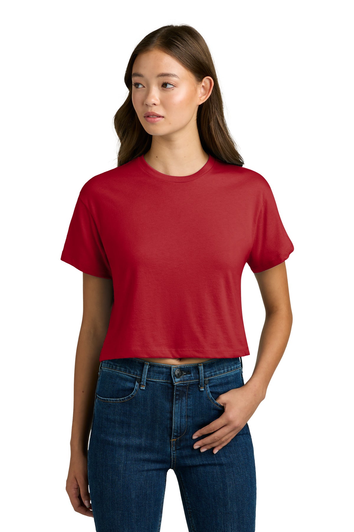 Custom Red Women's Ideal Crop Top NL1580, personalized by SanCanDo Swag in Argyle, TX