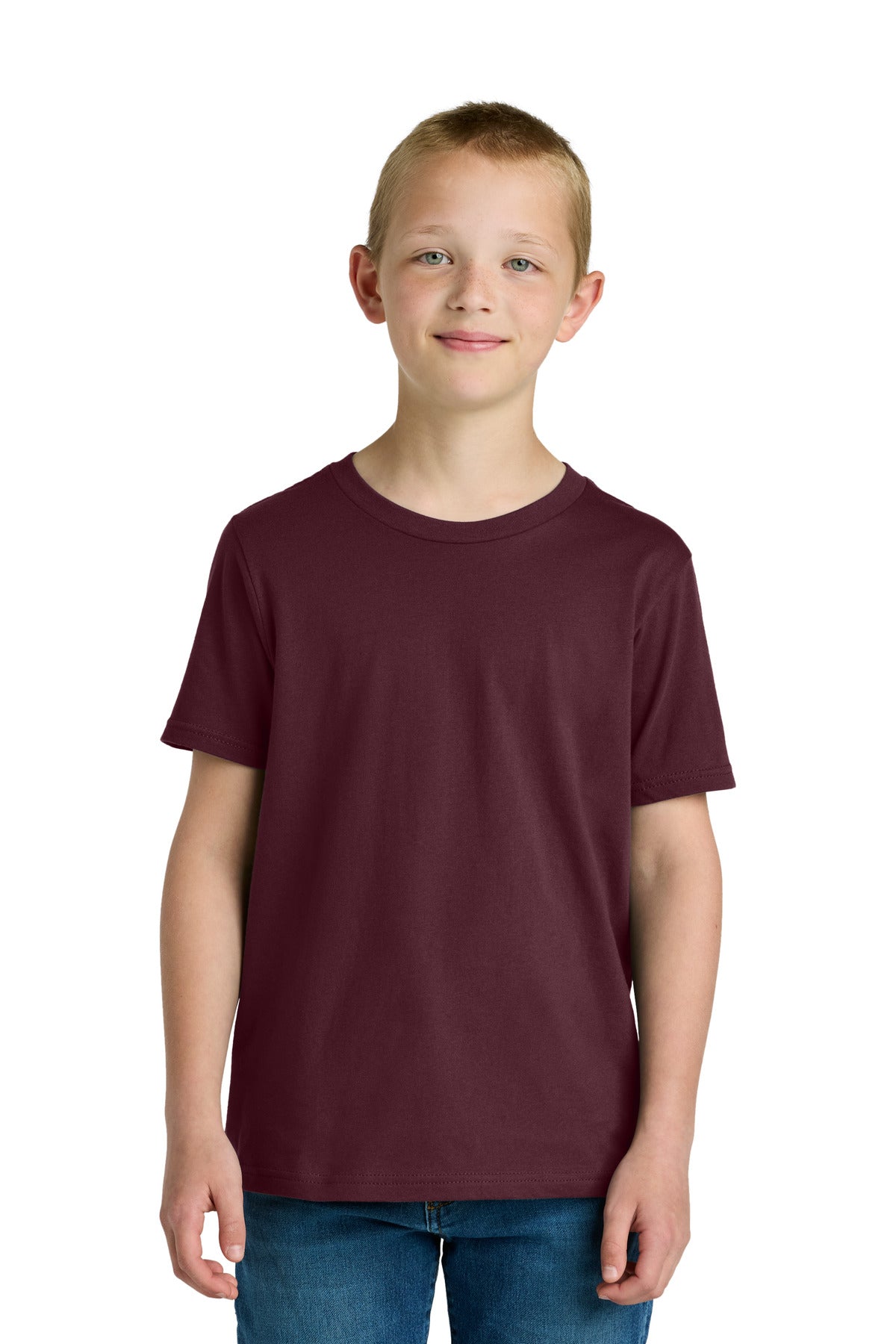 Custom Maroon Youth Cotton Tee NL3310, personalized by SanCanDo Swag in Argyle, TX