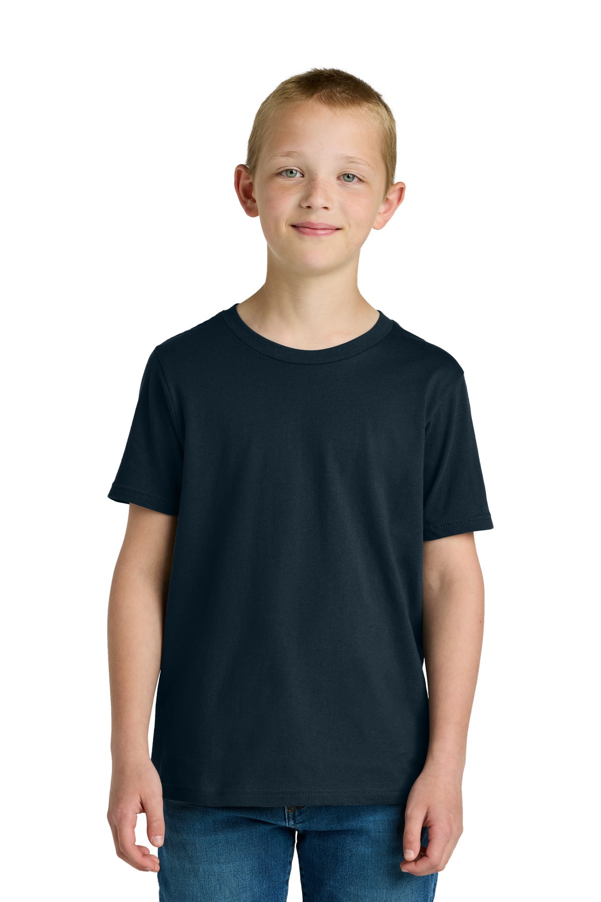 Custom Midnight Navy Youth Cotton Tee NL3310, personalized by SanCanDo Swag in Argyle, TX