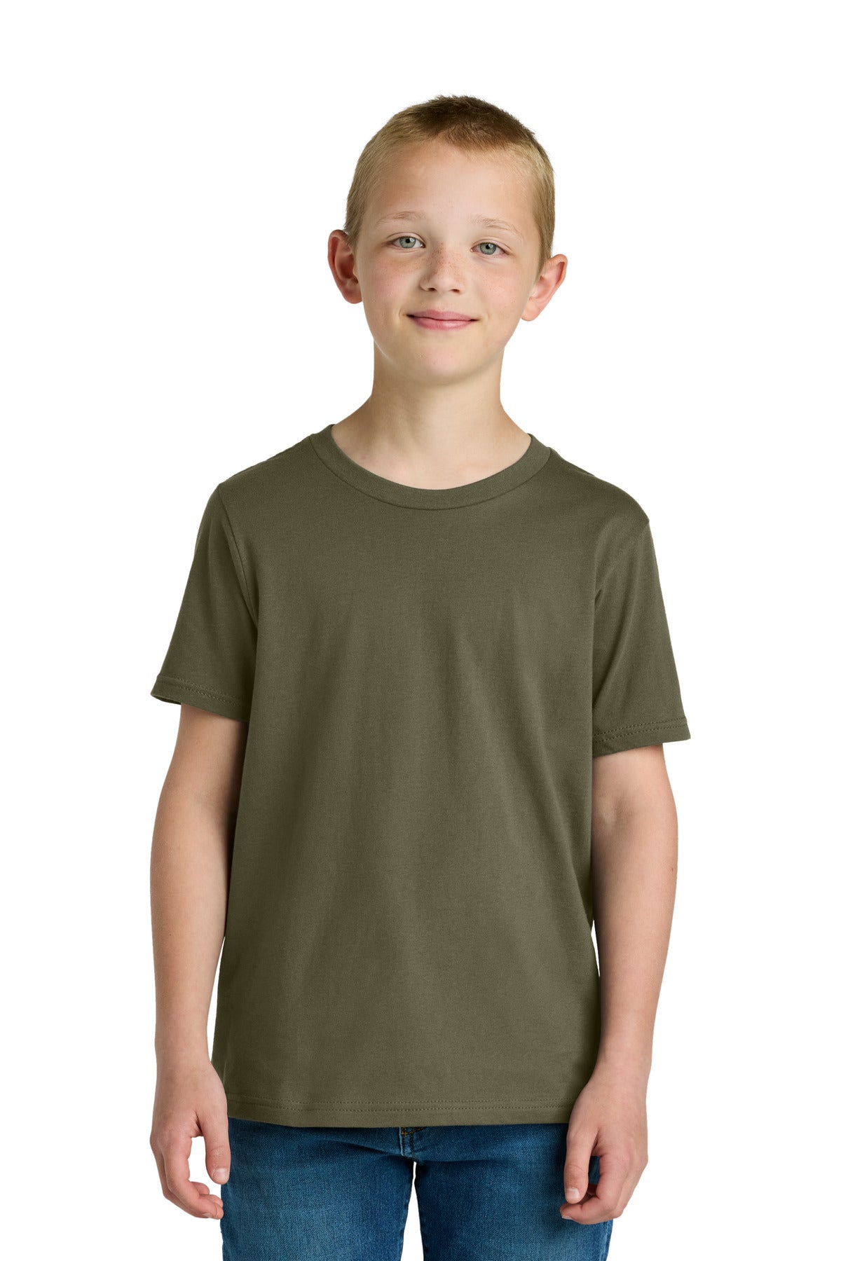 Custom Military Green Youth Cotton Tee NL3310, personalized by SanCanDo Swag in Argyle, TX