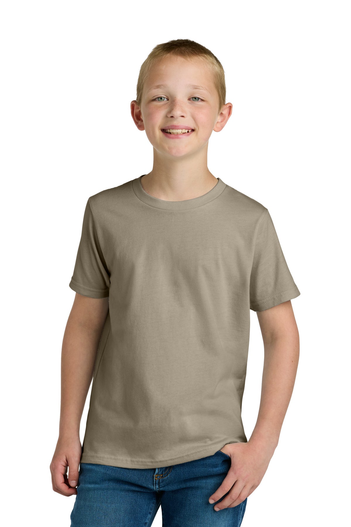 Custom Tan Youth Cotton Tee NL3310, personalized by SanCanDo Swag in Argyle, TX