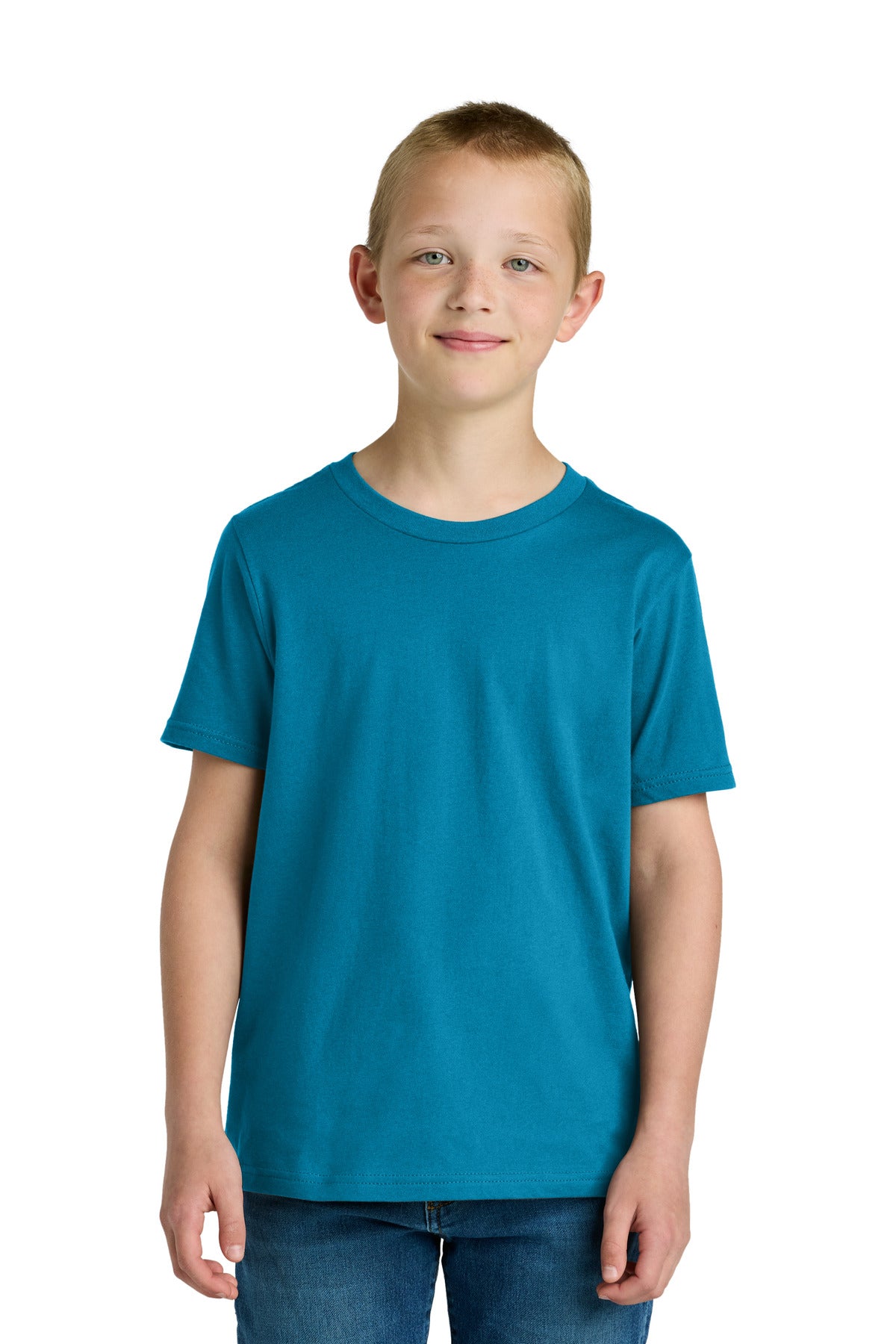 Custom Turquoise Youth Cotton Tee NL3310, personalized by SanCanDo Swag in Argyle, TX