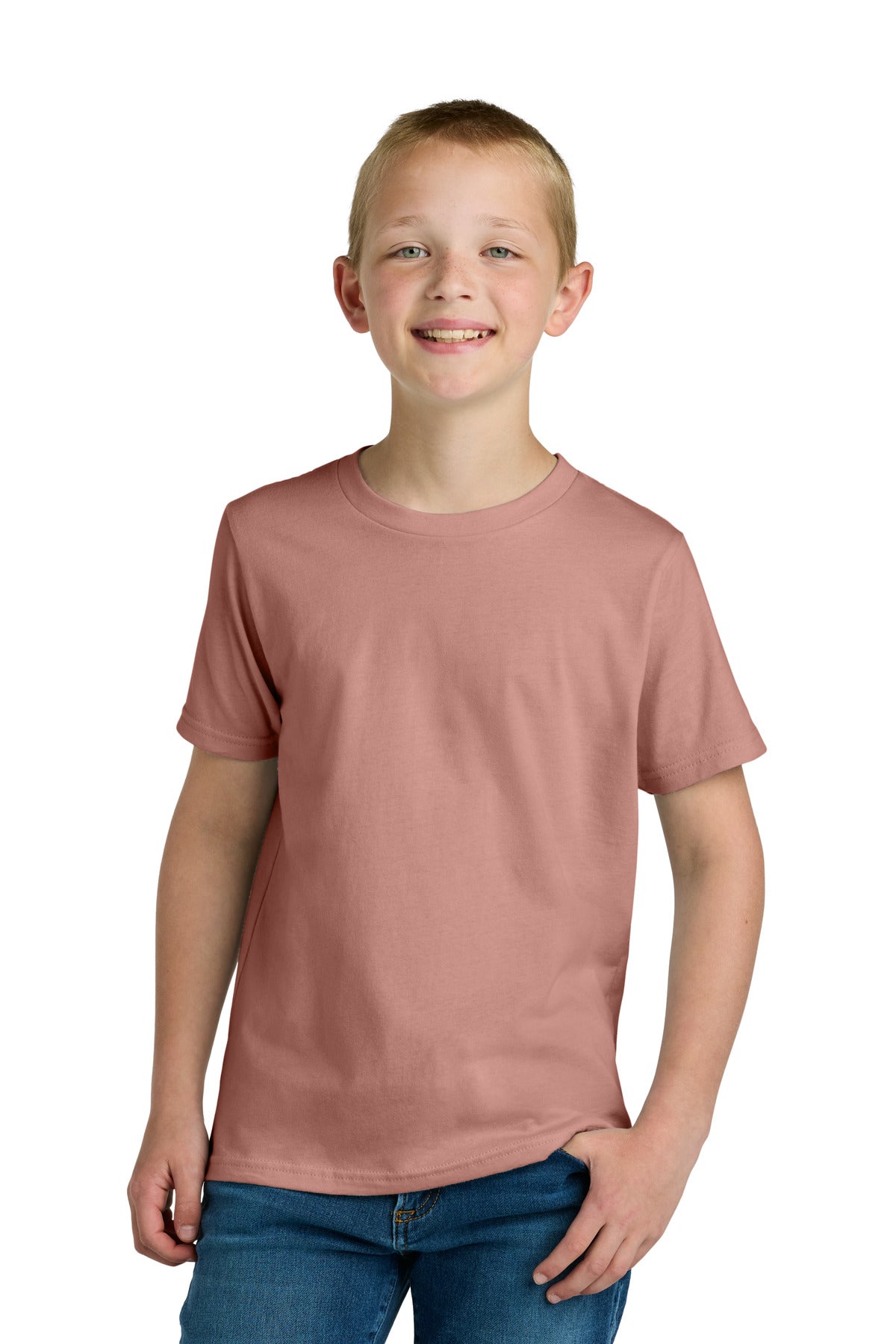Custom Desert Pink Youth Cotton Tee NL3310, personalized by SanCanDo Swag in Argyle, TX