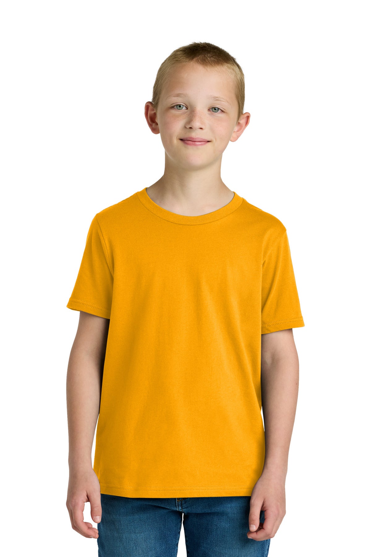 Custom Gold Youth Cotton Tee NL3310, personalized by SanCanDo Swag in Argyle, TX