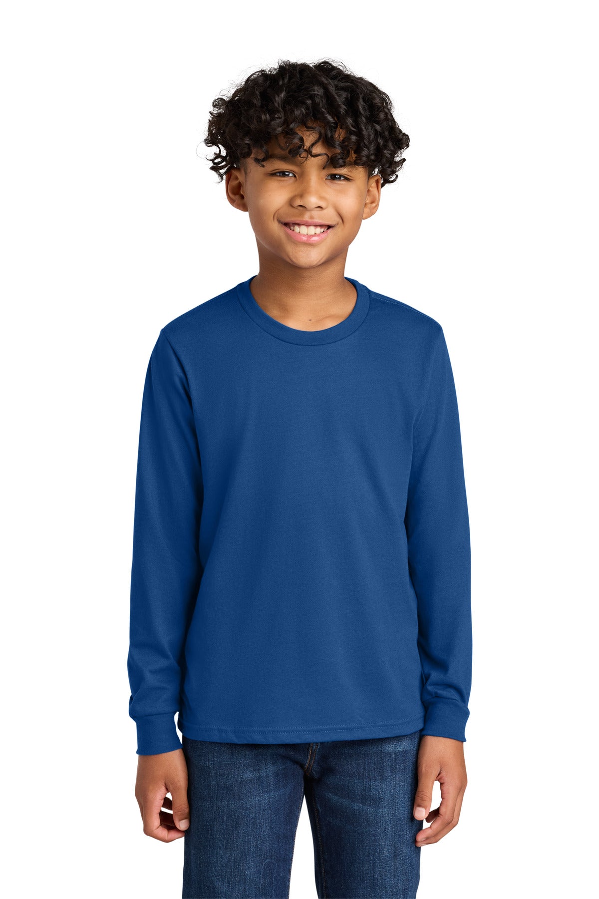 Custom Royal Youth Cotton Long Sleeve Tee NL3311, personalized by SanCanDo Swag in Argyle, TX