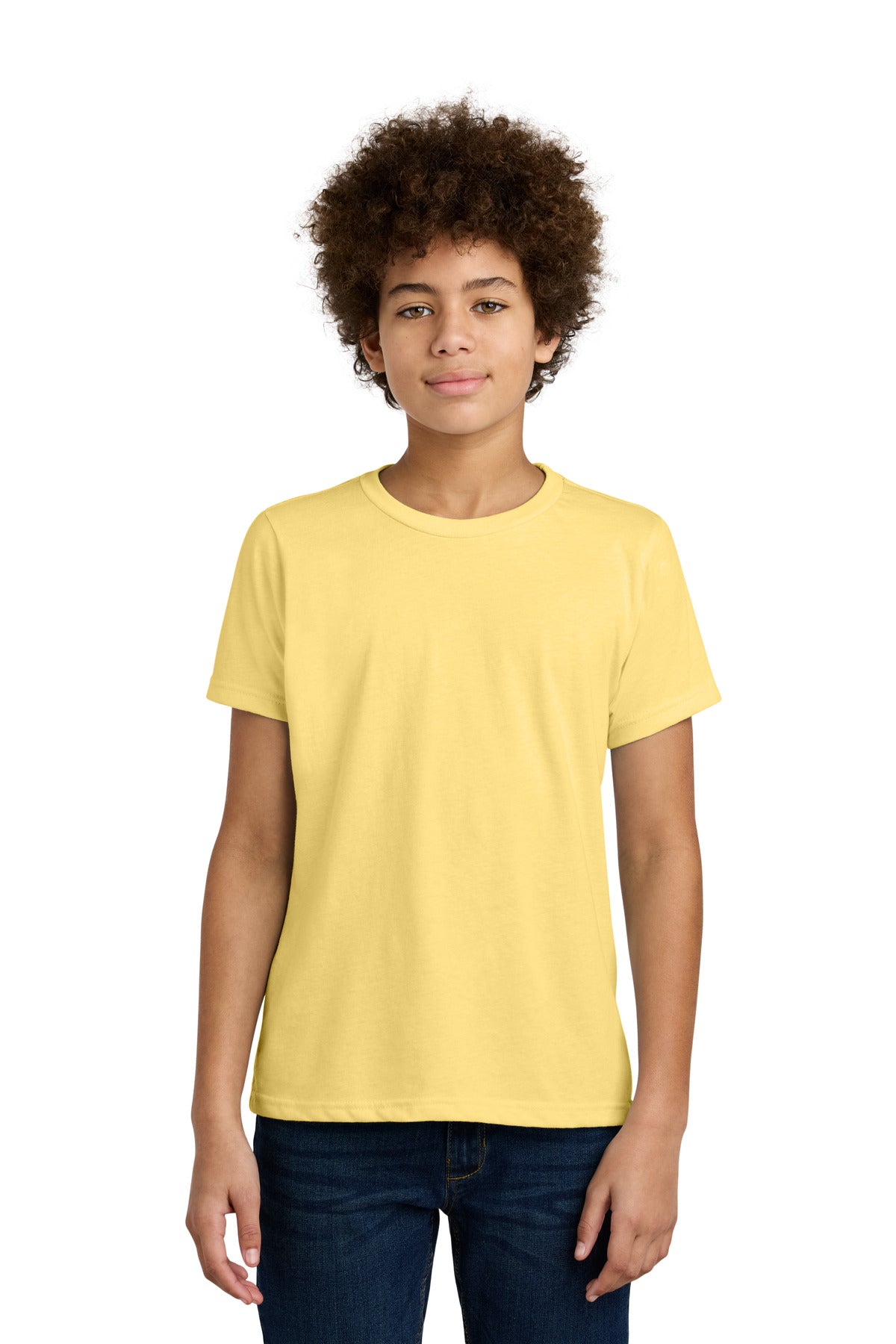 Custom Banana Cream Youth CVC Tee NL3312, personalized by SanCanDo Swag in Argyle, TX