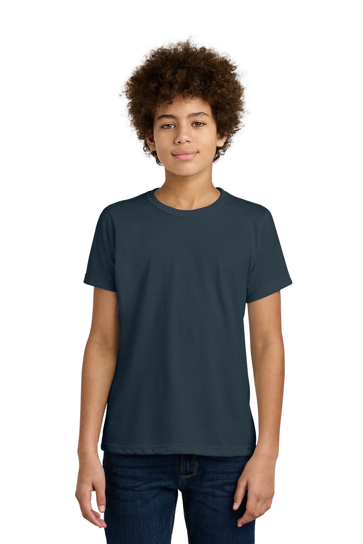 Custom Midnight Navy Youth CVC Tee NL3312, personalized by SanCanDo Swag in Argyle, TX