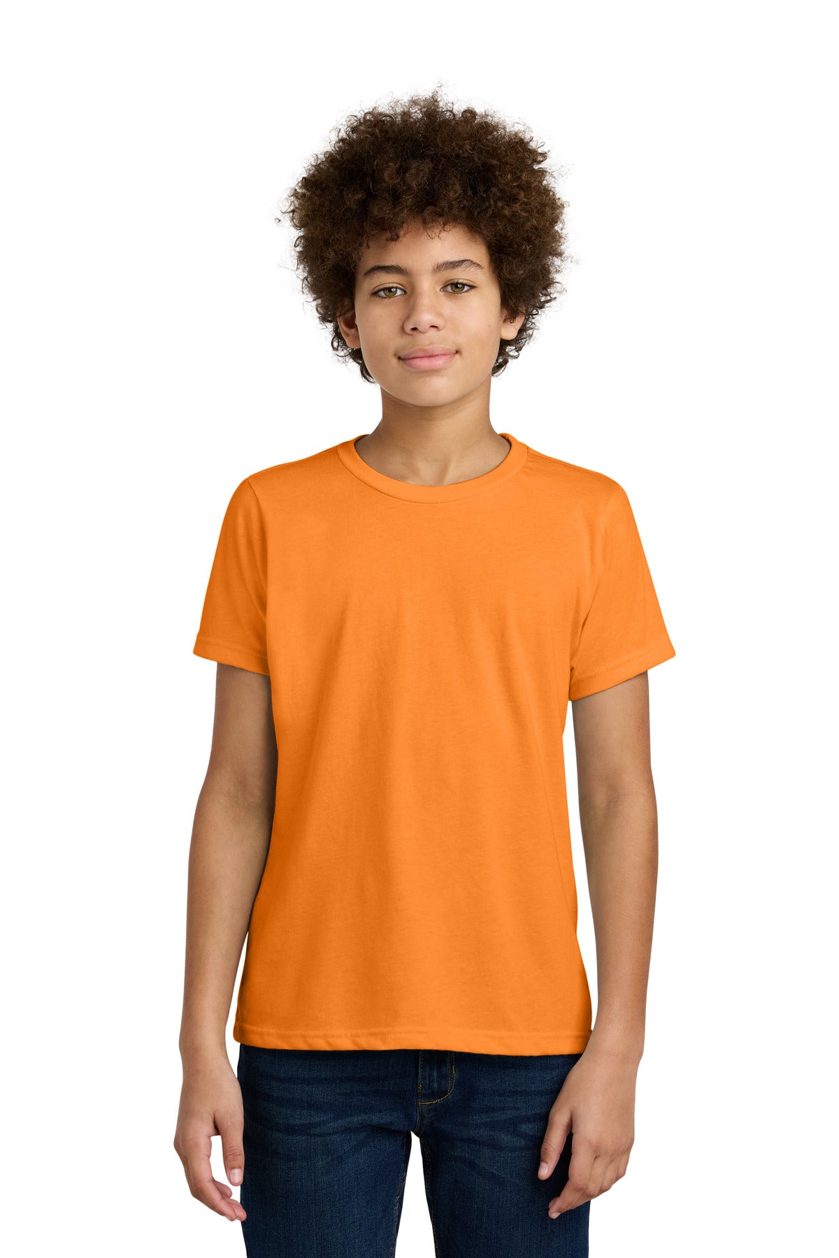 Custom Orange Youth CVC Tee NL3312, personalized by SanCanDo Swag in Argyle, TX