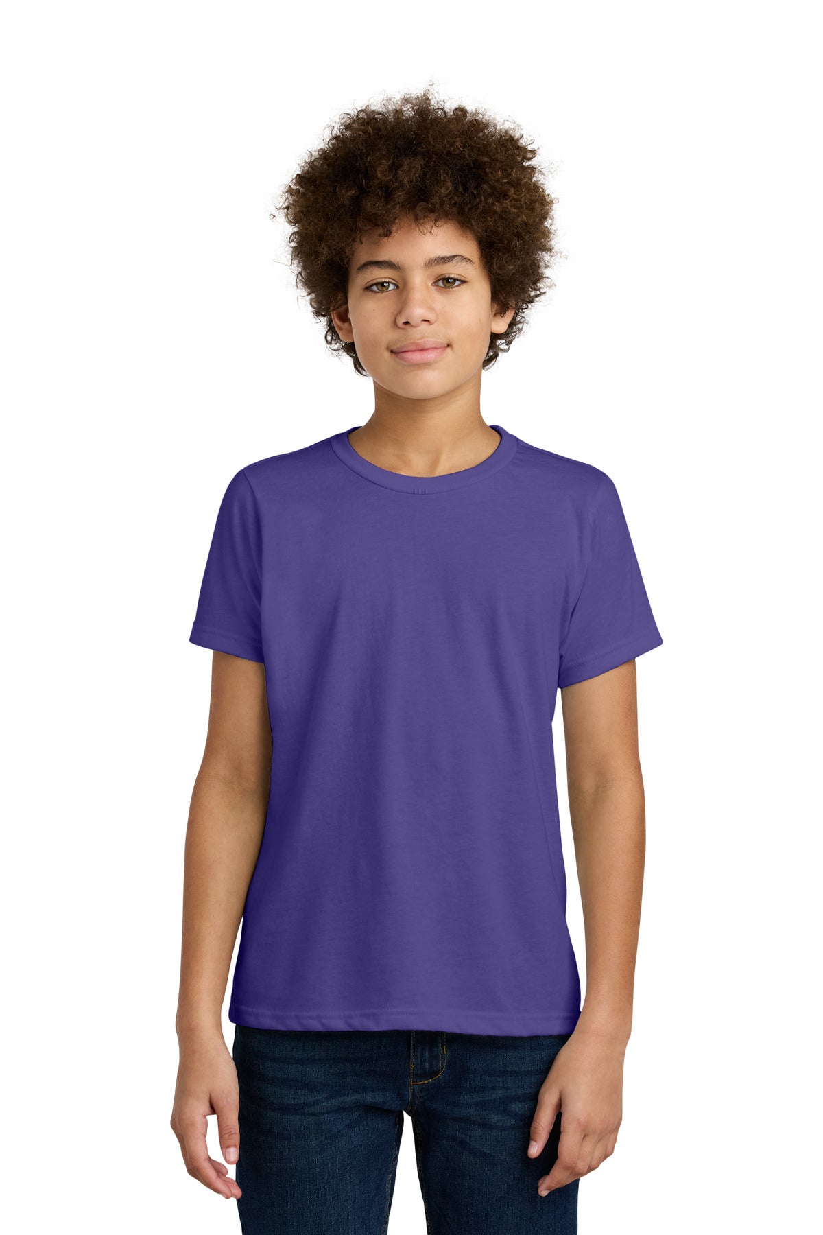 Custom Purple Rush Youth CVC Tee NL3312, personalized by SanCanDo Swag in Argyle, TX