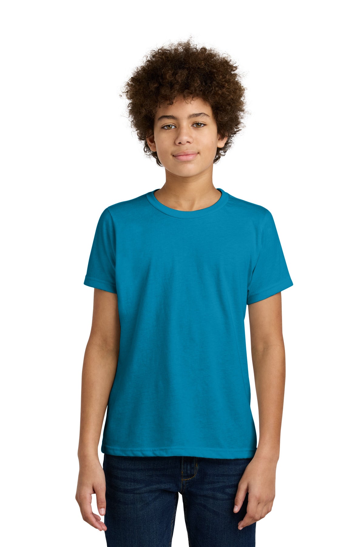 Custom Turquoise Youth CVC Tee NL3312, personalized by SanCanDo Swag in Argyle, TX