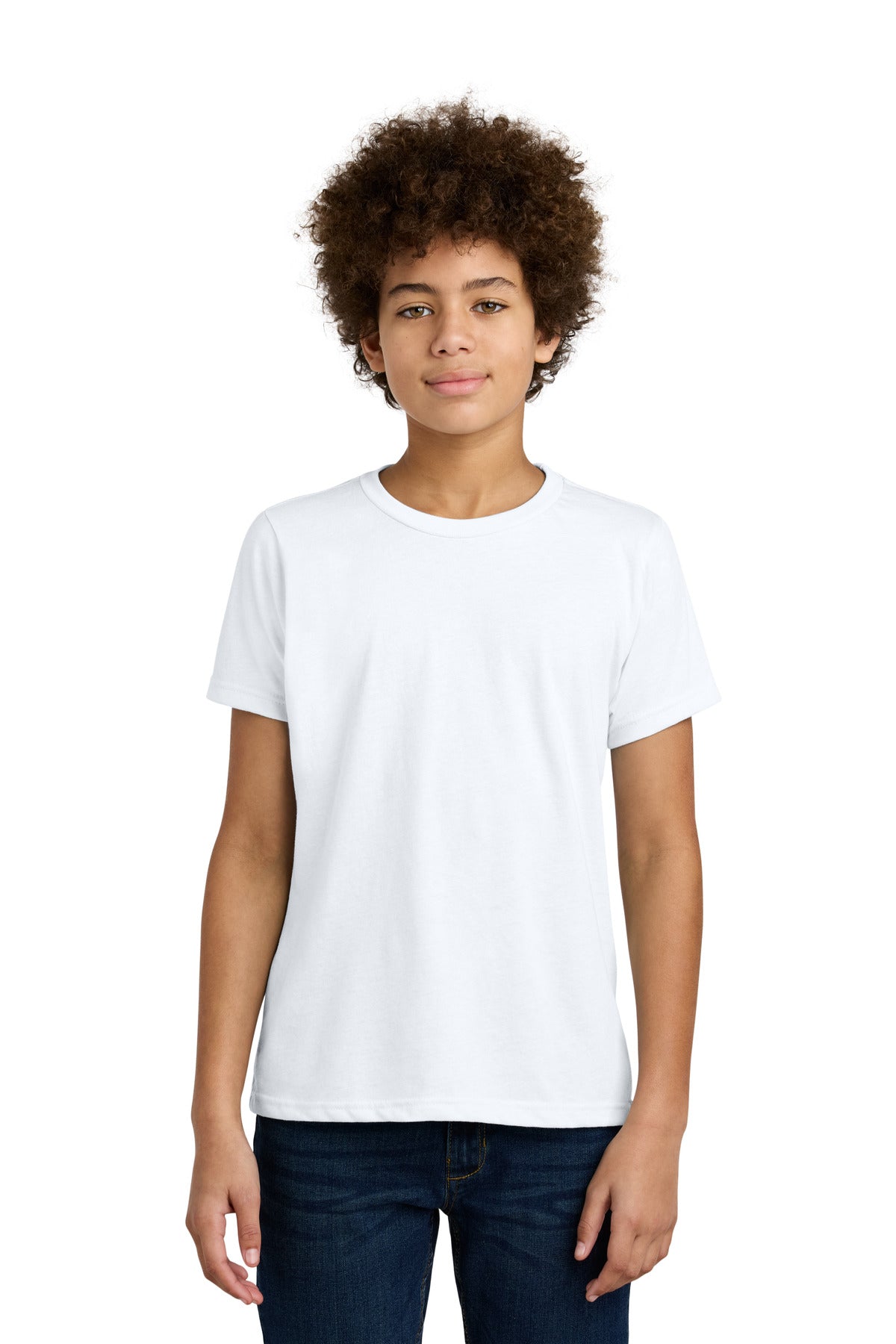 Custom White Youth CVC Tee NL3312, personalized by SanCanDo Swag in Argyle, TX