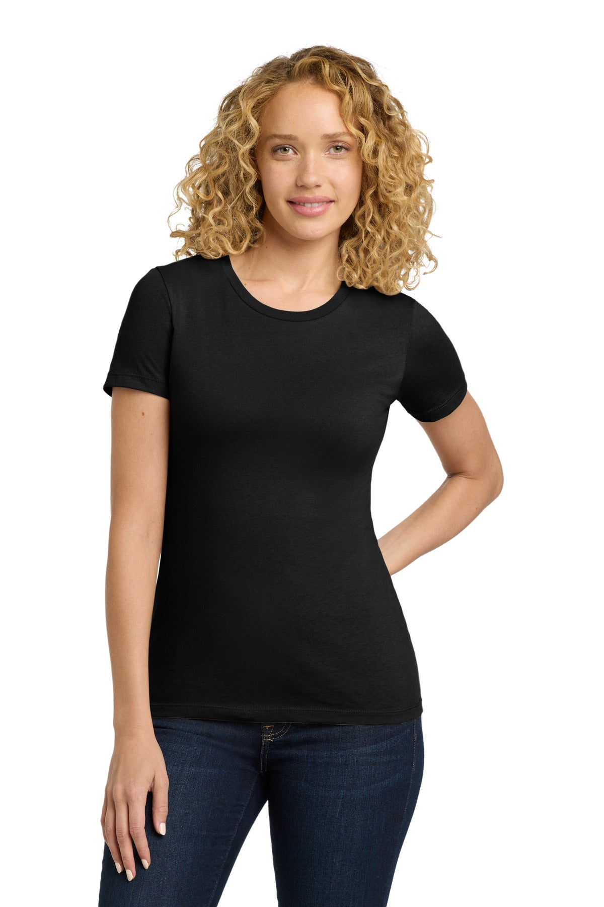 Custom Black Women's Cotton Tee NL3900, personalized by SanCanDo Swag in Argyle, TX