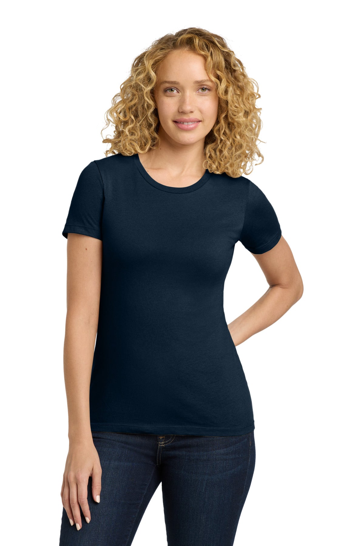 Custom Midnight Navy Women's Cotton Tee NL3900, personalized by SanCanDo Swag in Argyle, TX