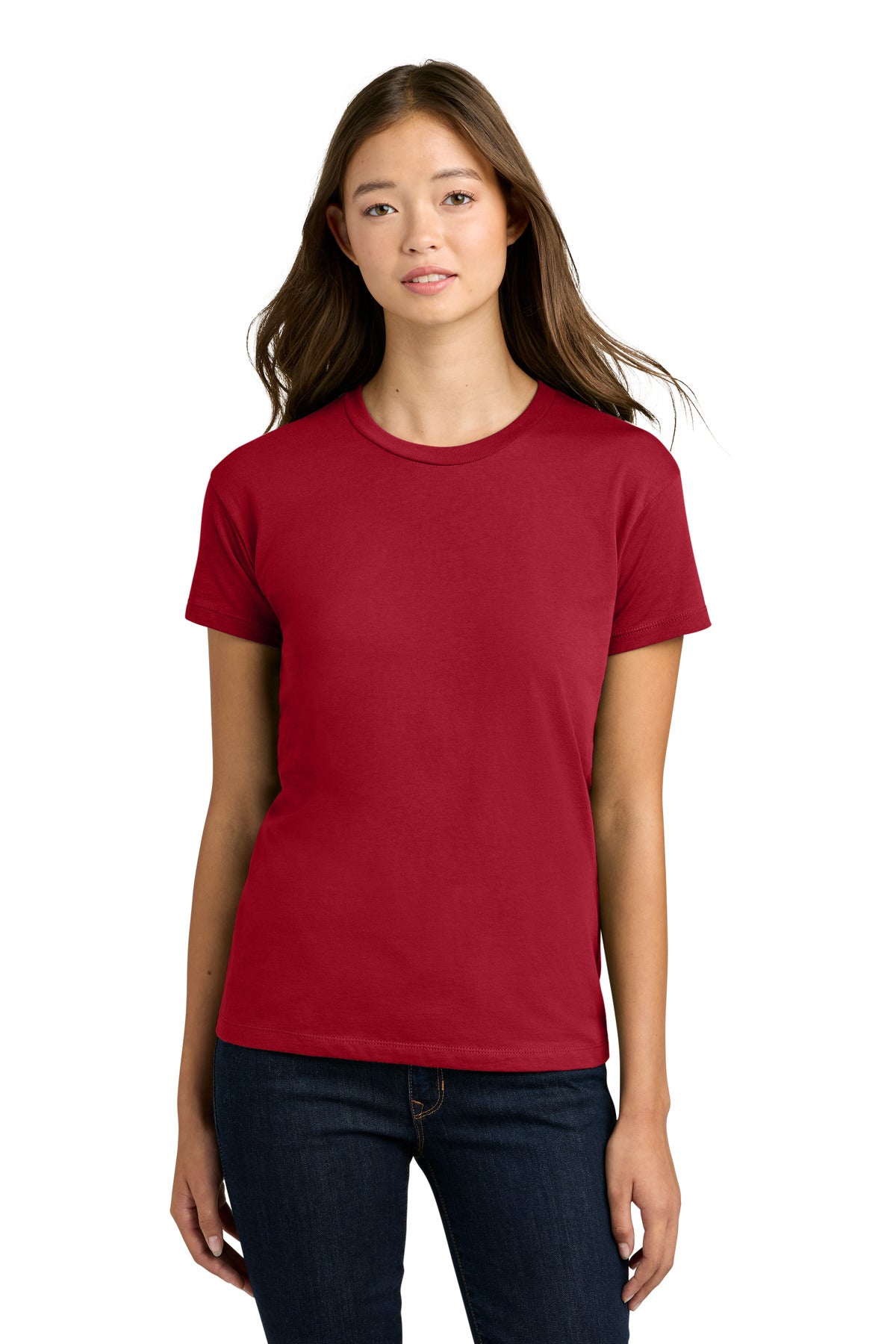 Custom Red Women's Cotton Relaxed Tee NL3910, personalized by SanCanDo Swag in Argyle, TX