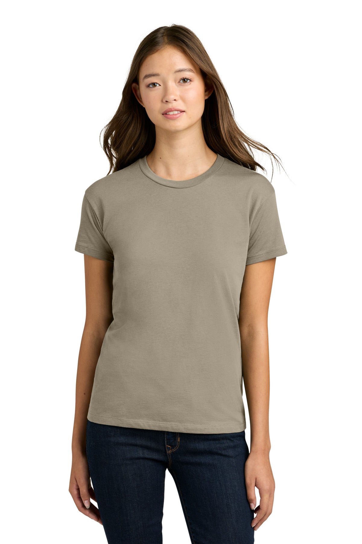 Custom Tan Women's Cotton Relaxed Tee NL3910, personalized by SanCanDo Swag in Argyle, TX