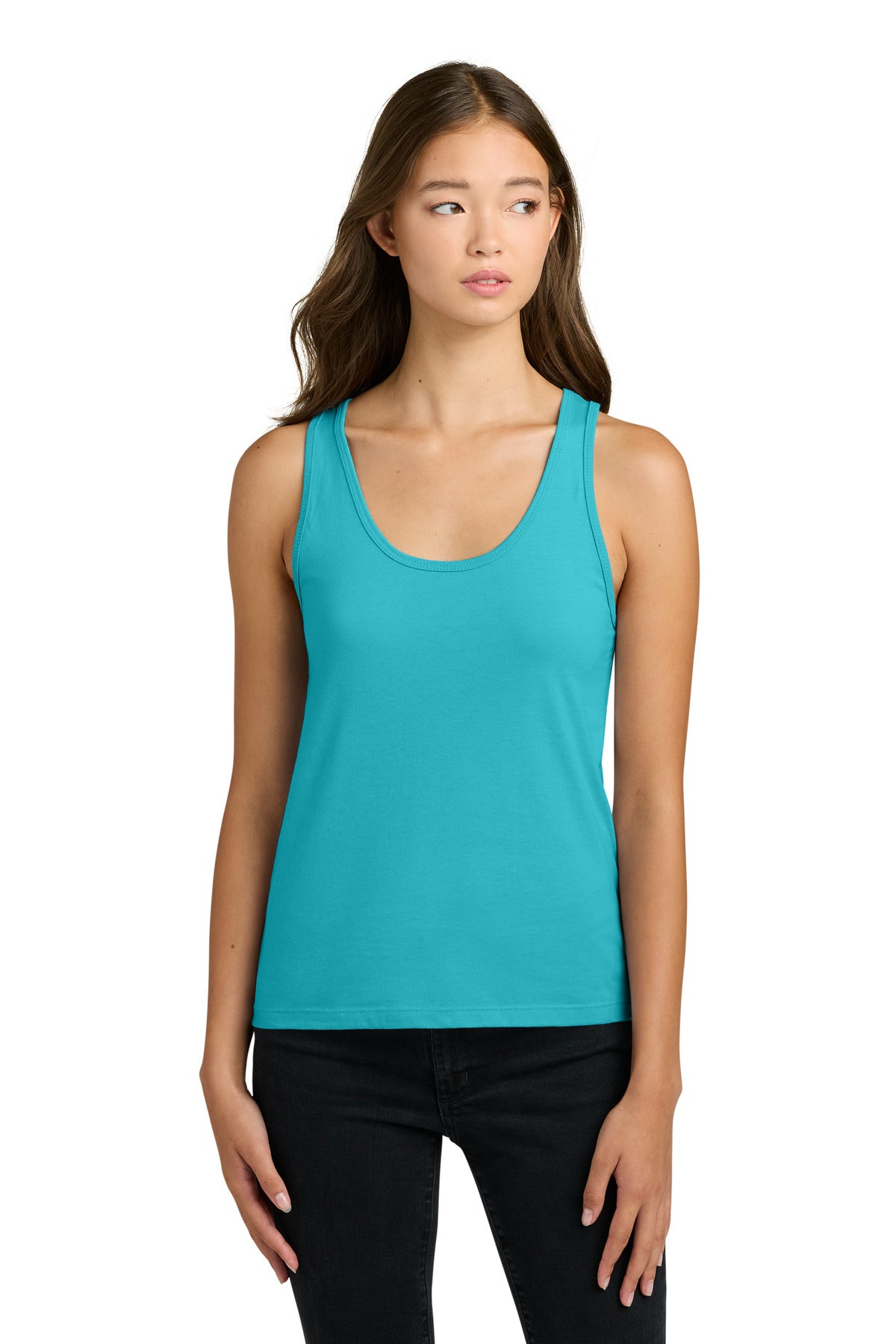 Custom Tahiti Blue Women's Cotton Tank NL3933, personalized by SanCanDo Swag in Argyle, TX