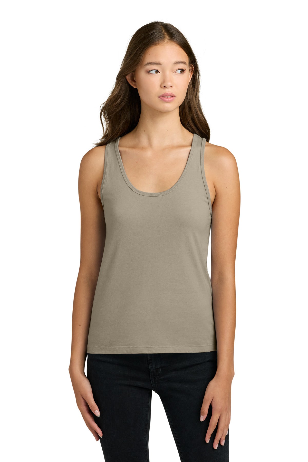 Custom Tan Women's Cotton Tank NL3933, personalized by SanCanDo Swag in Argyle, TX