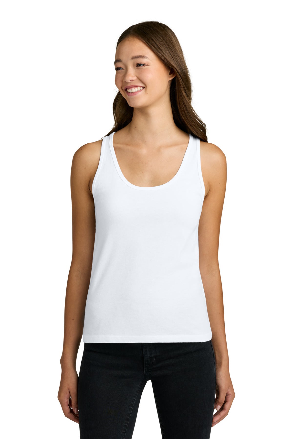 Custom White Women's Cotton Tank NL3933, personalized by SanCanDo Swag in Argyle, TX
