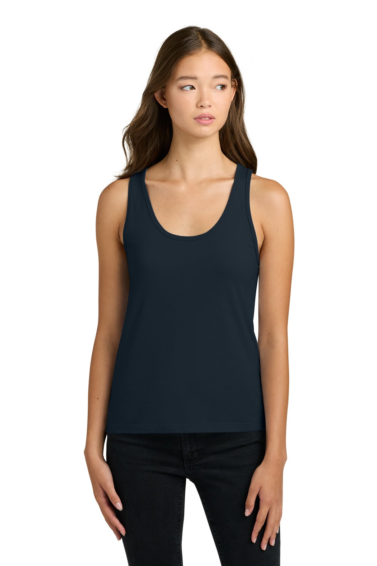 Custom Midnight Navy Women's Cotton Tank NL3933, personalized by SanCanDo Swag in Argyle, TX