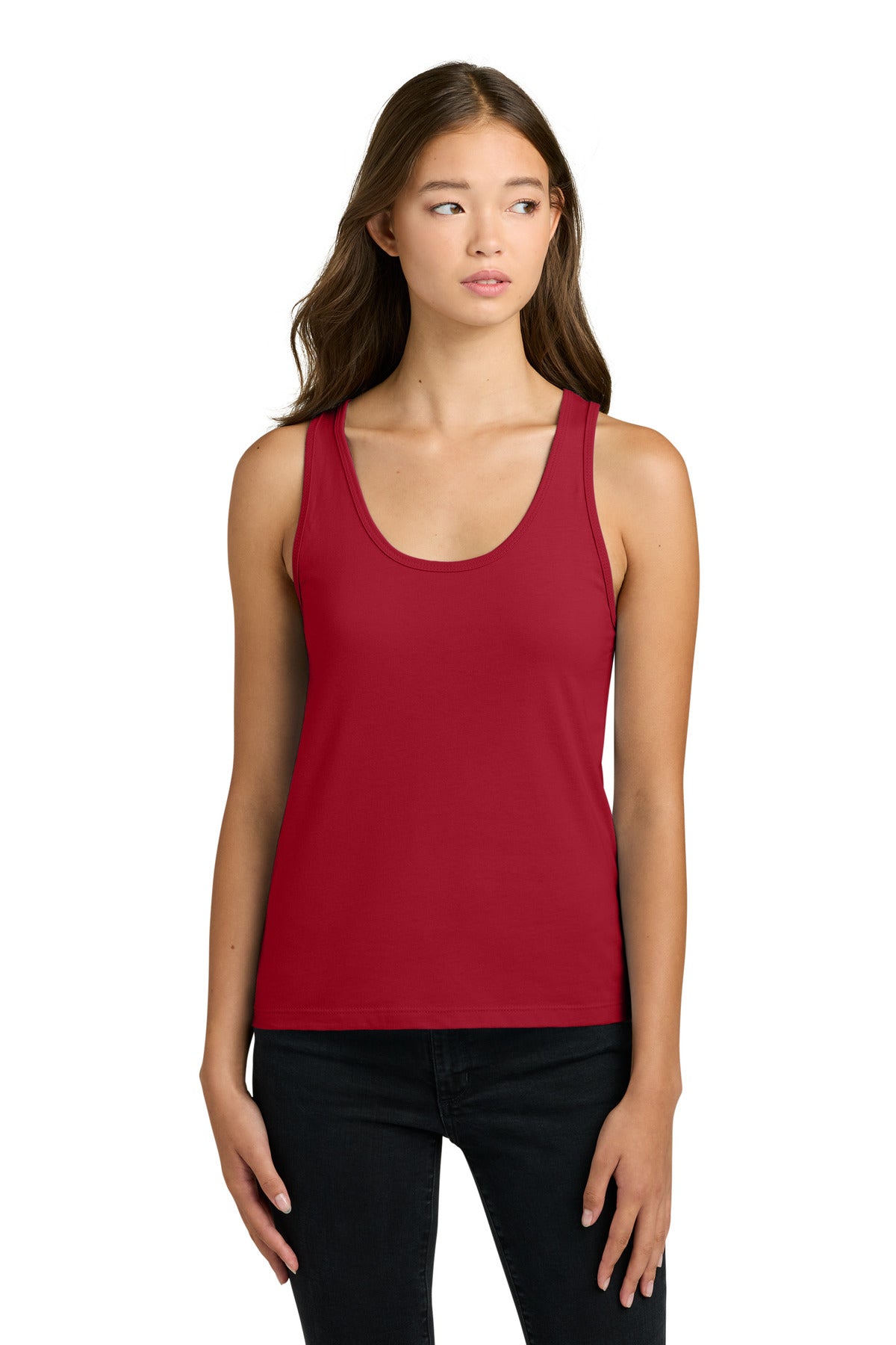 Custom Red Women's Cotton Tank NL3933, personalized by SanCanDo Swag in Argyle, TX