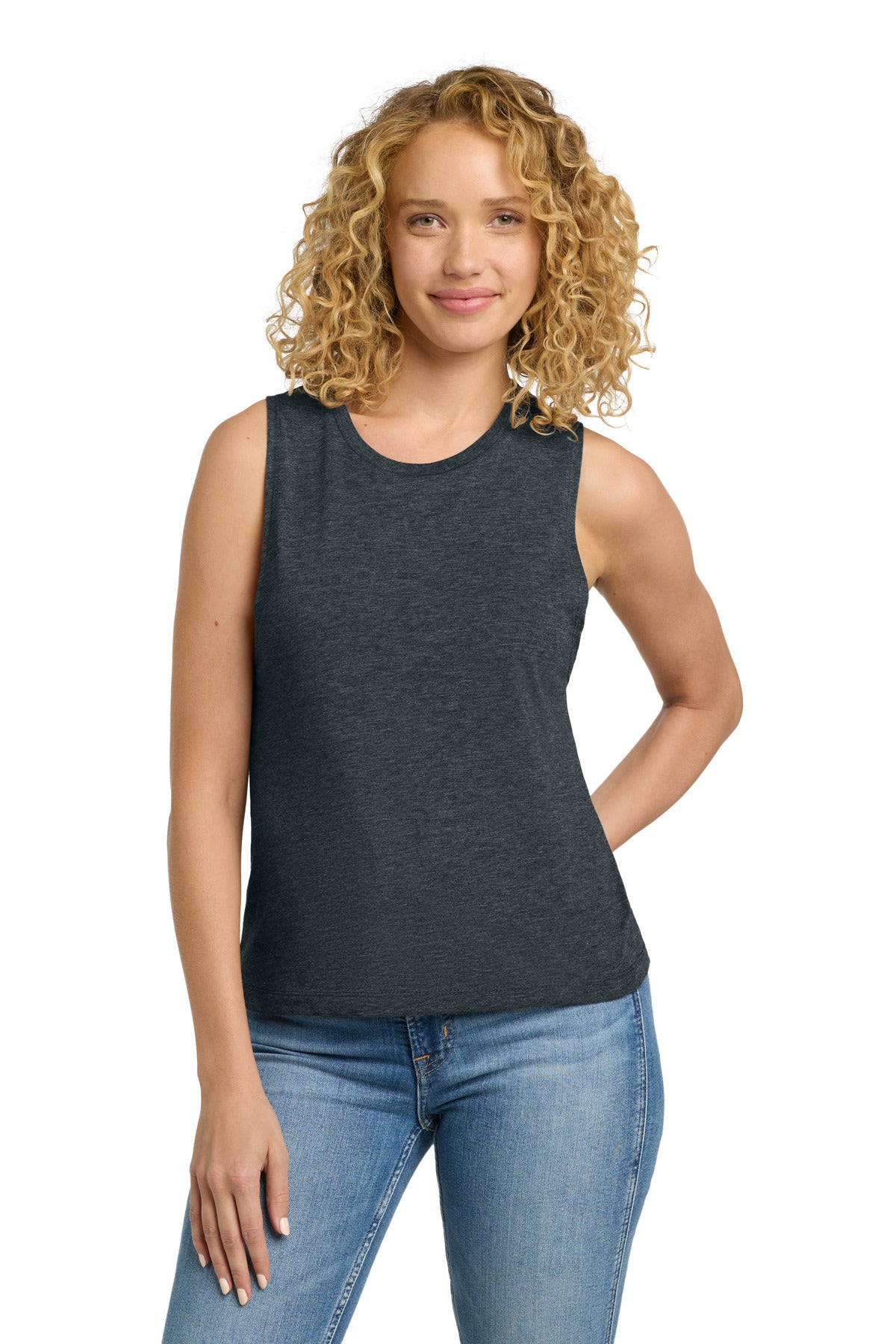 Custom Antique Denim Women's Festival Muscle Tank NL5013, personalized by SanCanDo Swag in Argyle, TX