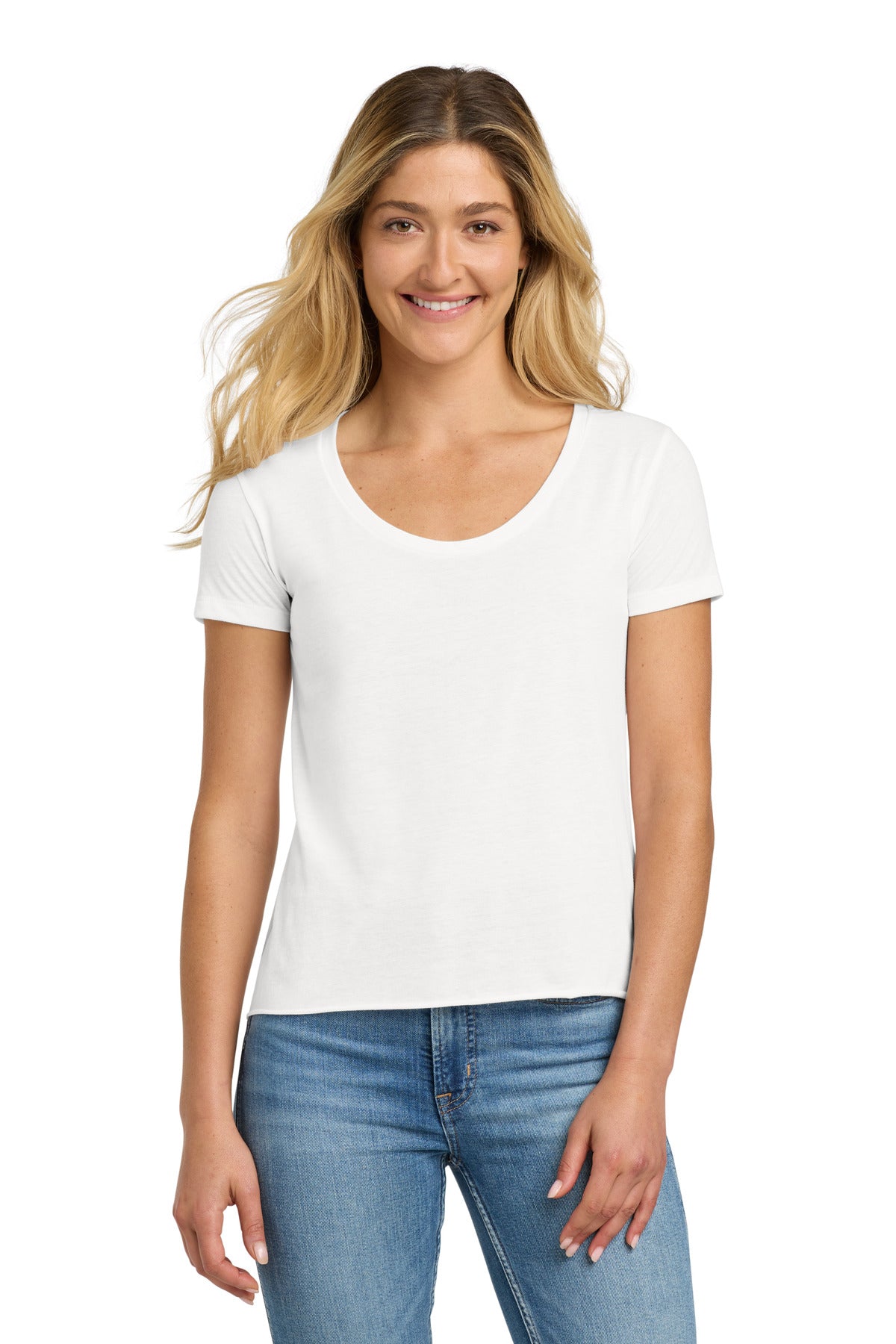 Custom White Women's Festival Scoop Neck Tee NL5030, personalized by SanCanDo Swag in Argyle, TX