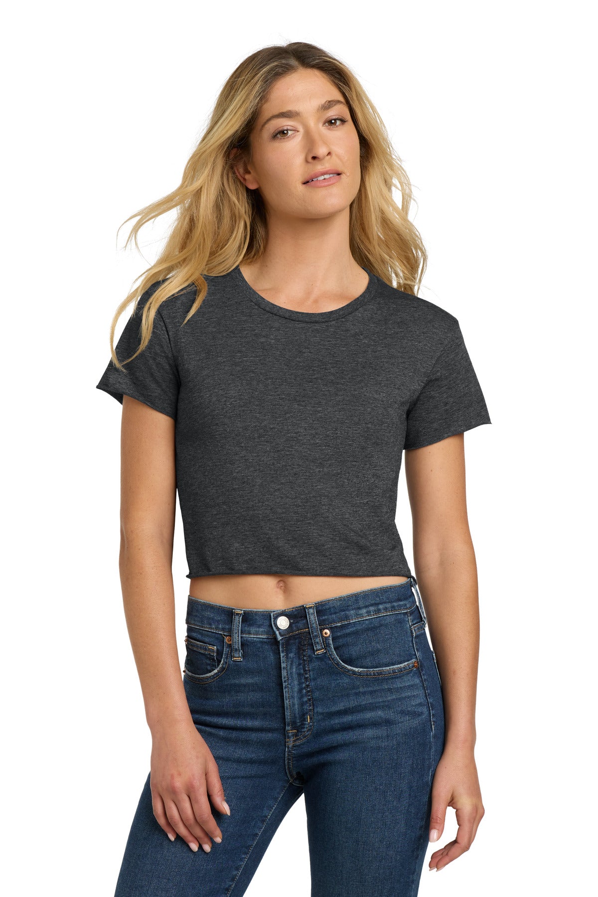 Custom Charcoal Women's Festival Cali Crop Tee NL5080, personalized by SanCanDo Swag in Argyle, TX