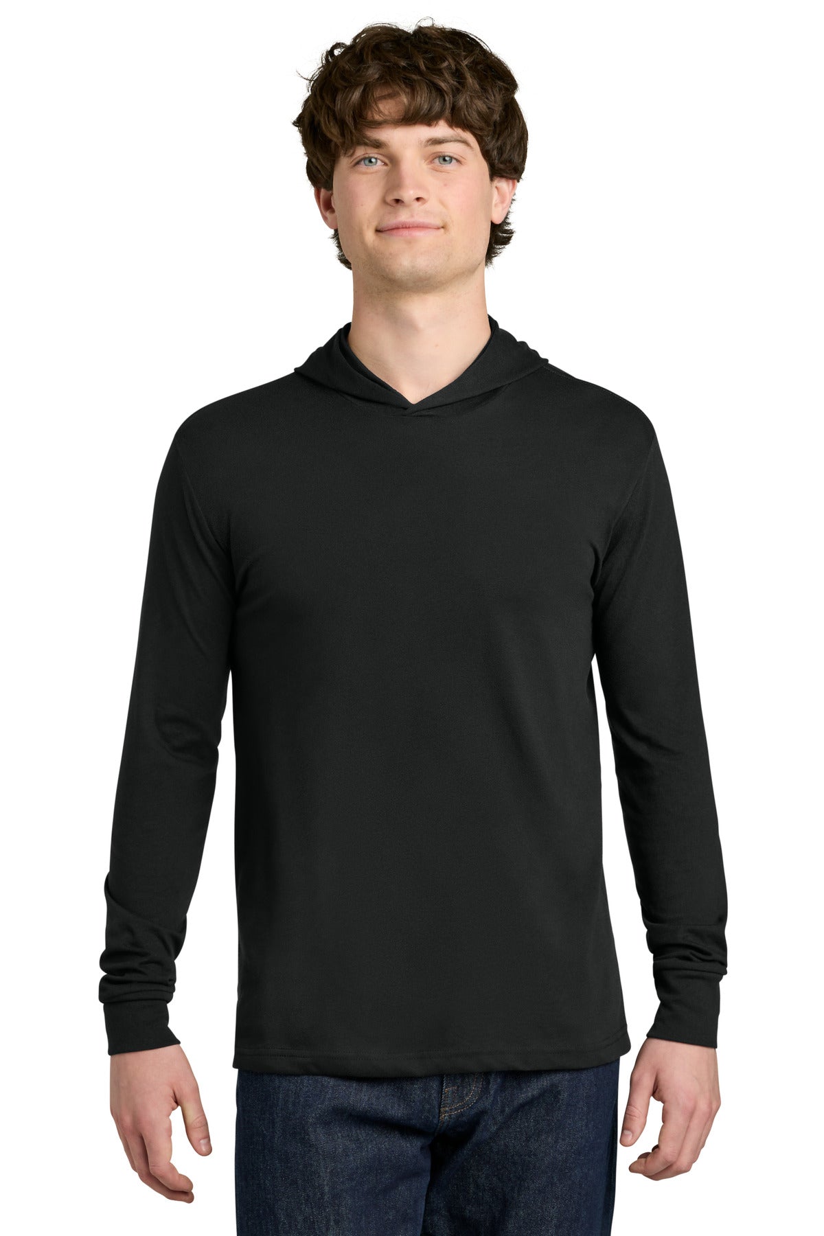 Custom Black CVC Long Sleeve Hoodie NL6221, personalized by SanCanDo Swag in Argyle, TX