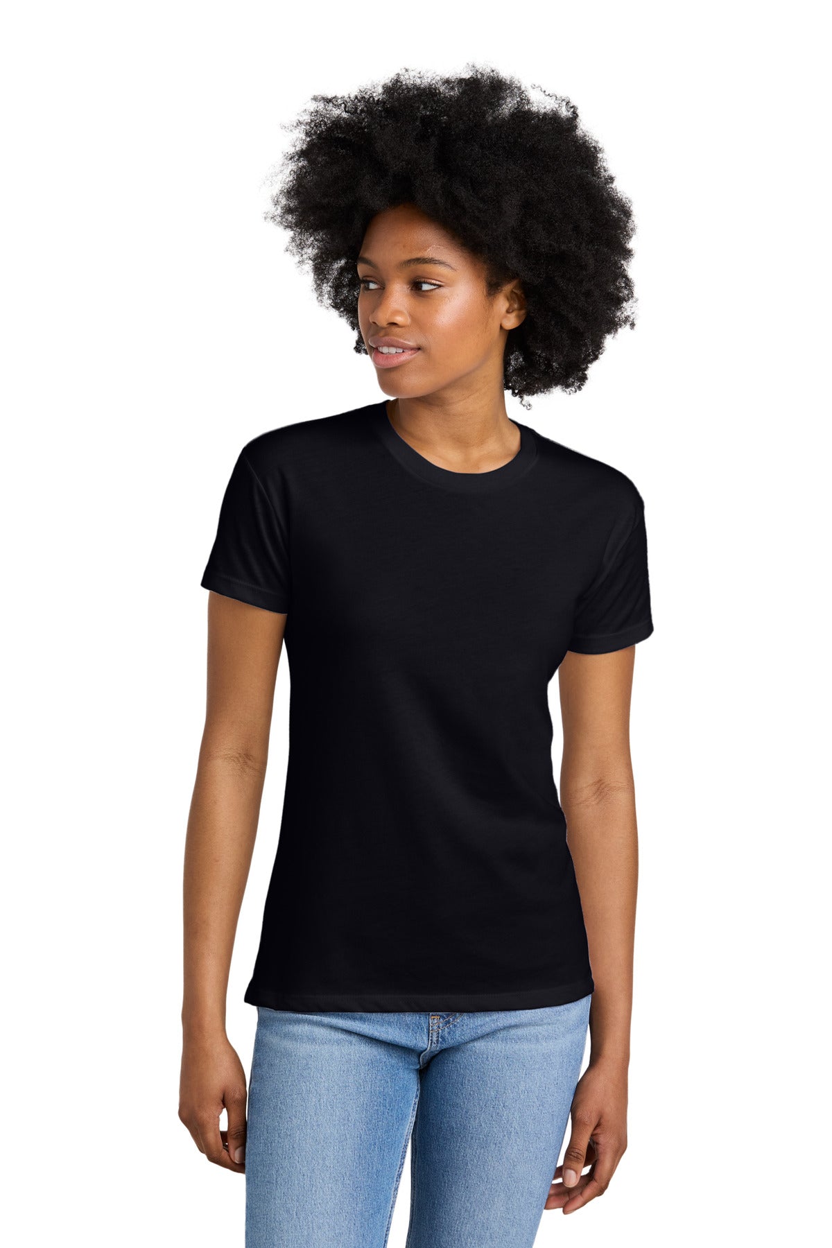 Custom Black Women's CVC Relaxed Tee NL6600, personalized by SanCanDo Swag in Argyle, TX