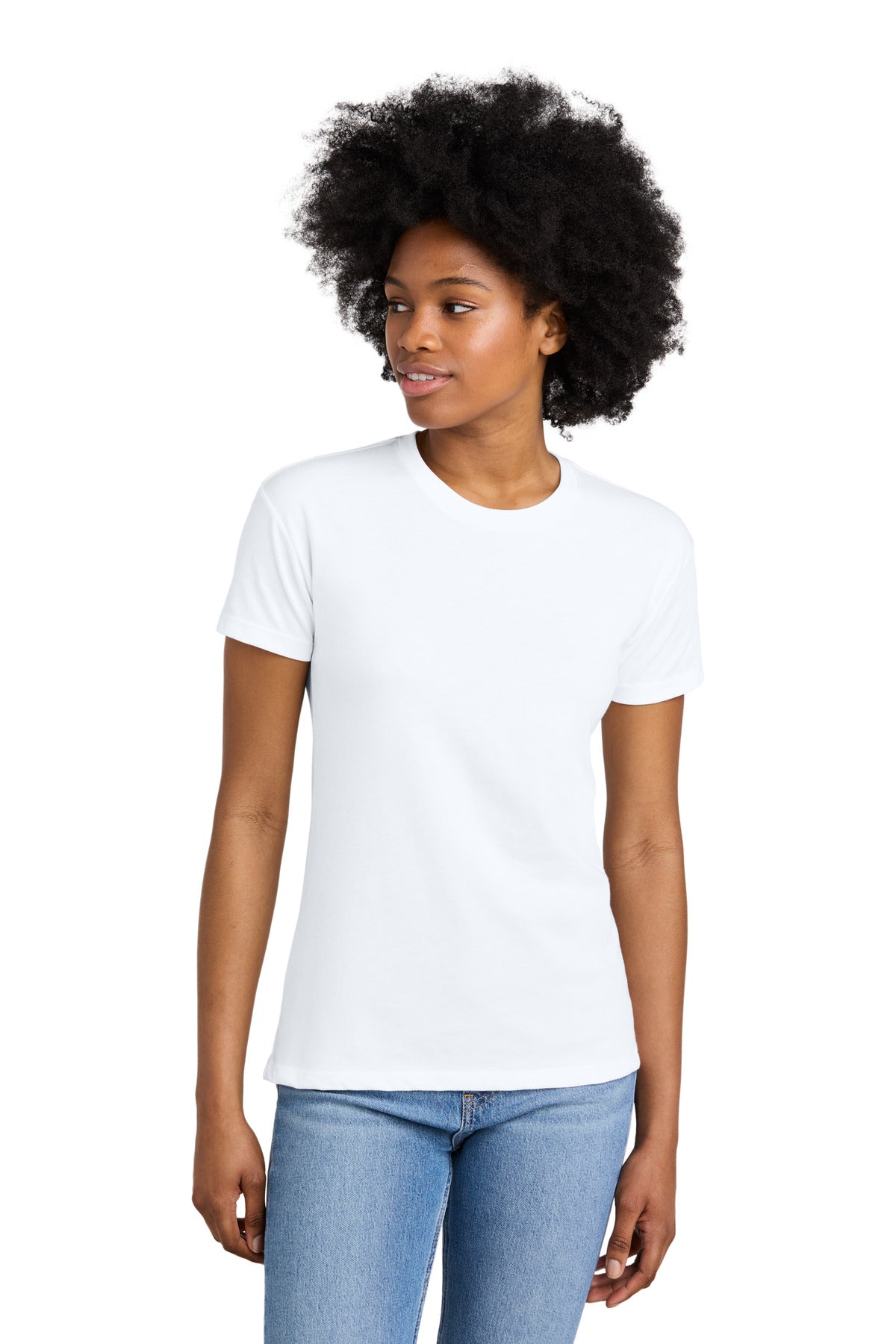 Custom White Women's CVC Relaxed Tee NL6600, personalized by SanCanDo Swag in Argyle, TX