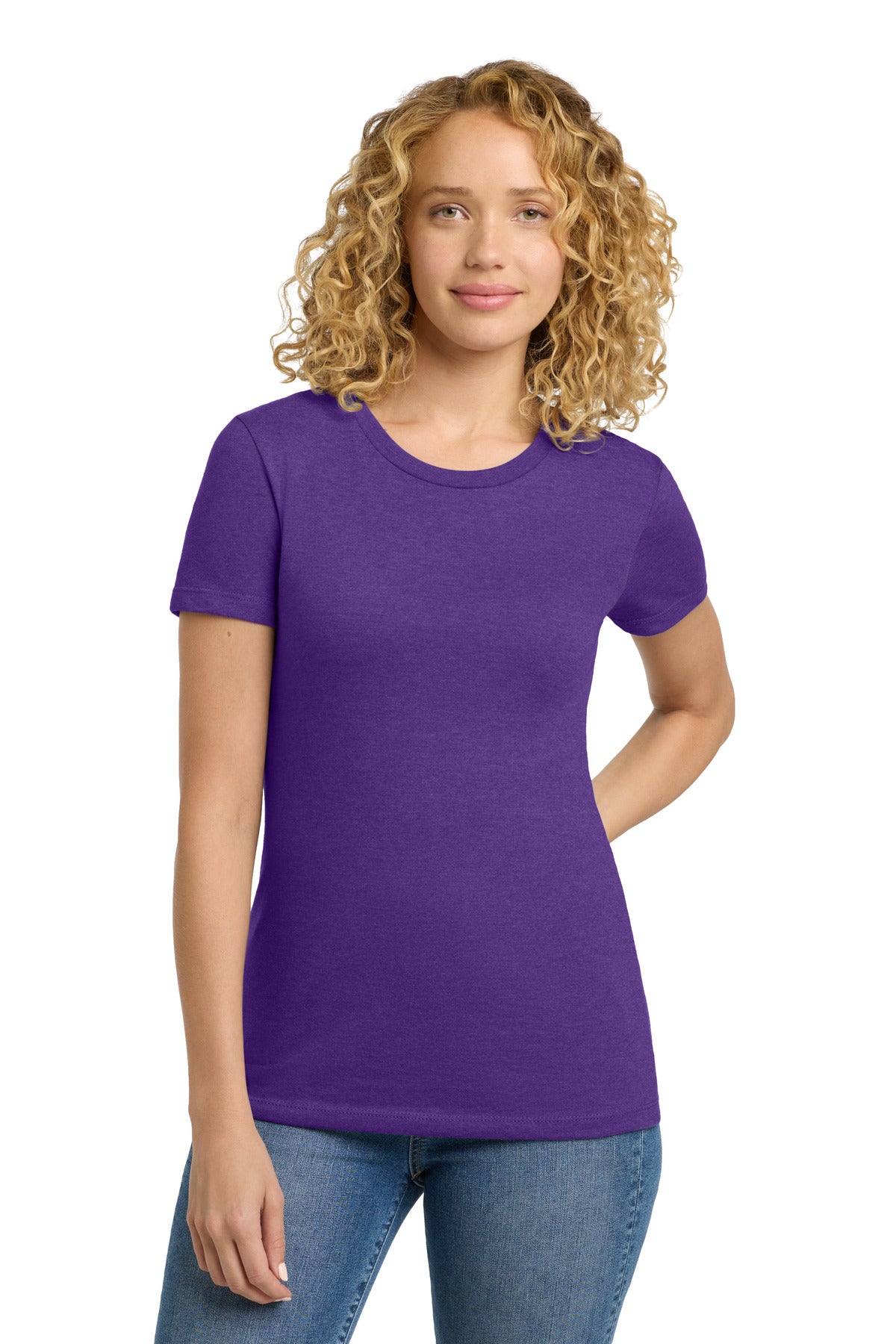 Custom Purple Rush Women's CVC Tee NL6610, personalized by SanCanDo Swag in Argyle, TX