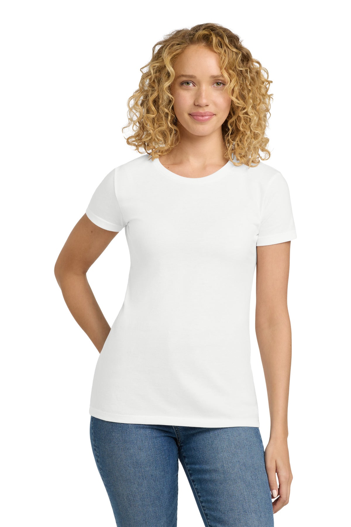 Custom White Women's CVC Tee NL6610, personalized by SanCanDo Swag in Argyle, TX