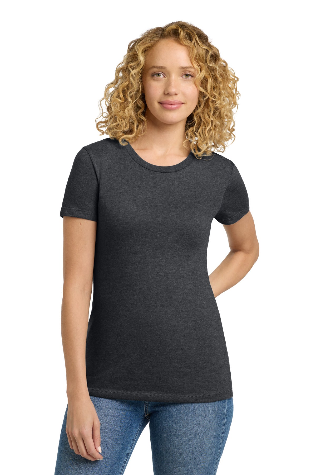 Custom Charcoal Women's CVC Tee NL6610, personalized by SanCanDo Swag in Argyle, TX