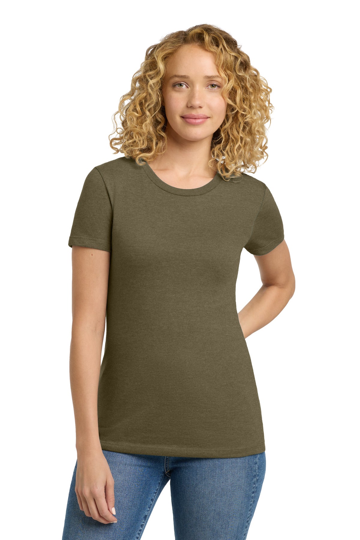 Custom Military Green Women's CVC Tee NL6610, personalized by SanCanDo Swag in Argyle, TX