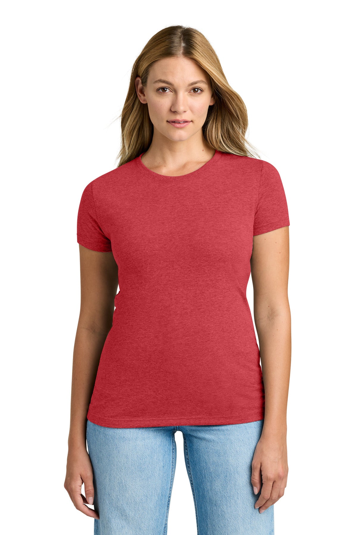 Custom Vintage Red Women's Tri-Blend Tee NL6710, personalized by SanCanDo Swag in Argyle, TX