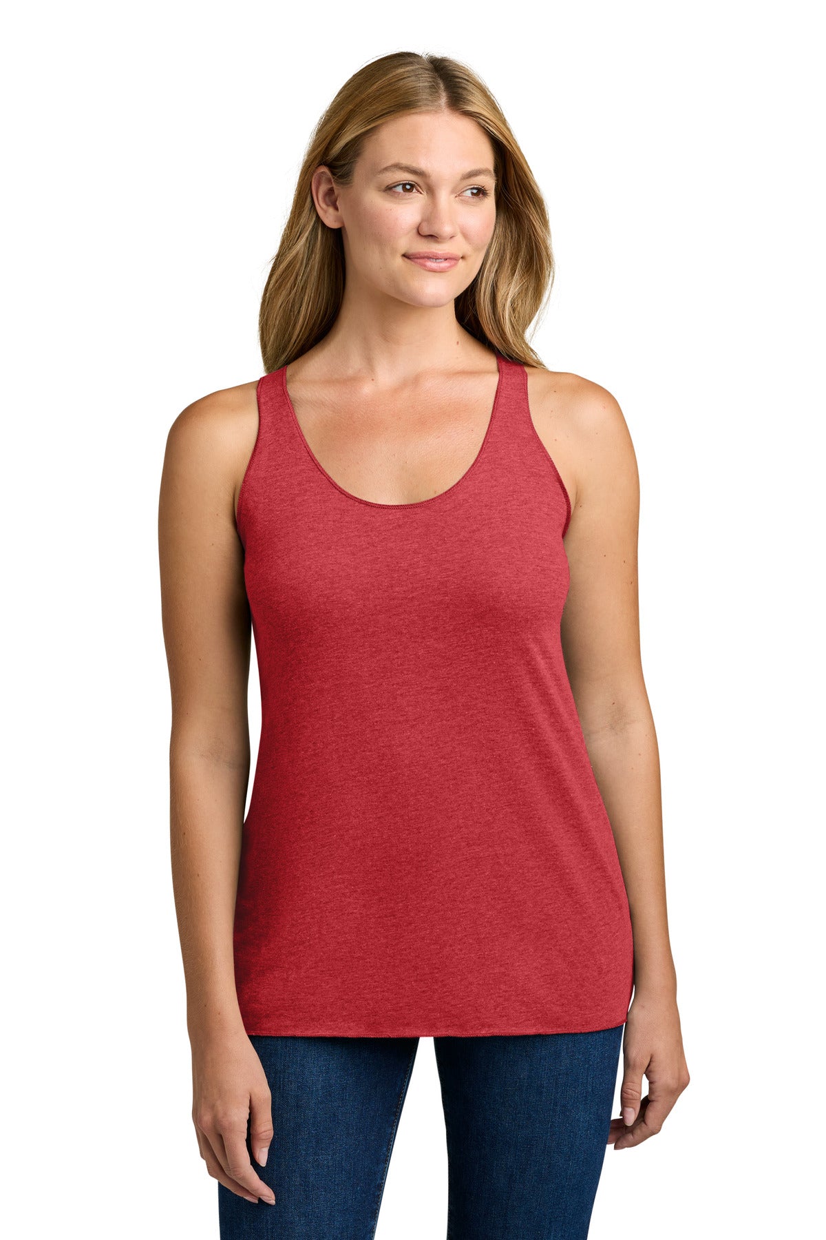 Custom Vintage Red Women's Tri-Blend Racerback Tank NL6733, personalized by SanCanDo Swag in Argyle, TX