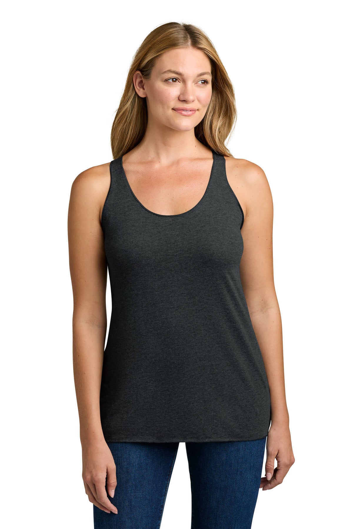 Custom Vintage Black Women's Tri-Blend Racerback Tank NL6733, personalized by SanCanDo Swag in Argyle, TX