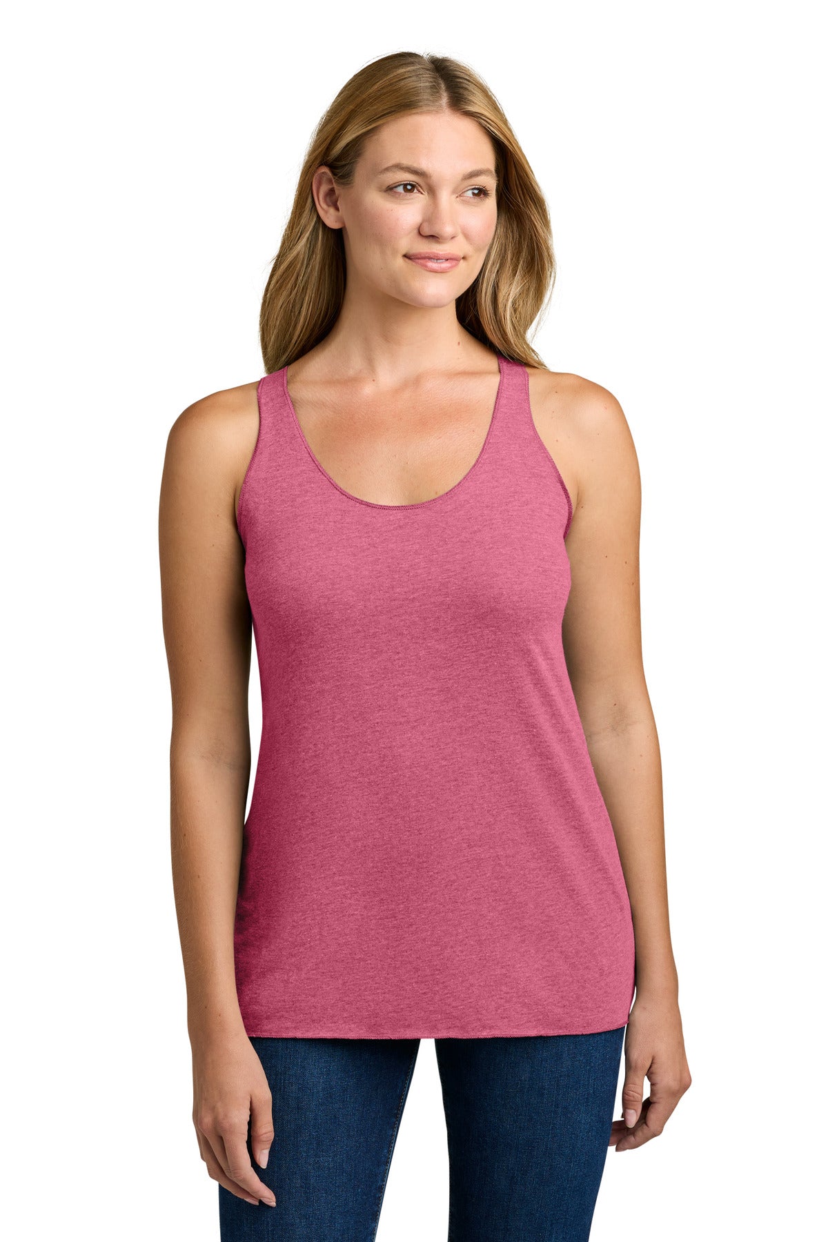 Custom Vintage Pink Women's Tri-Blend Racerback Tank NL6733, personalized by SanCanDo Swag in Argyle, TX