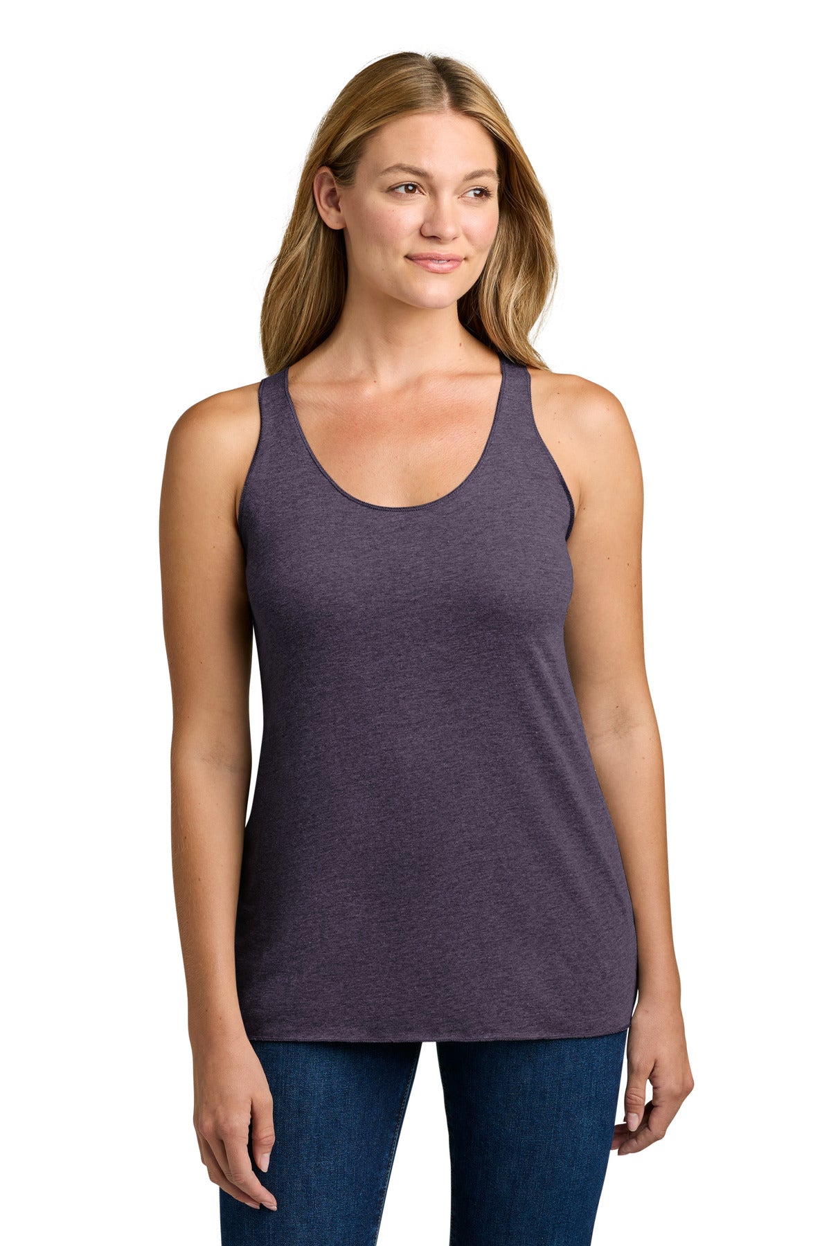 Custom Vintage Purple Women's Tri-Blend Racerback Tank NL6733, personalized by SanCanDo Swag in Argyle, TX